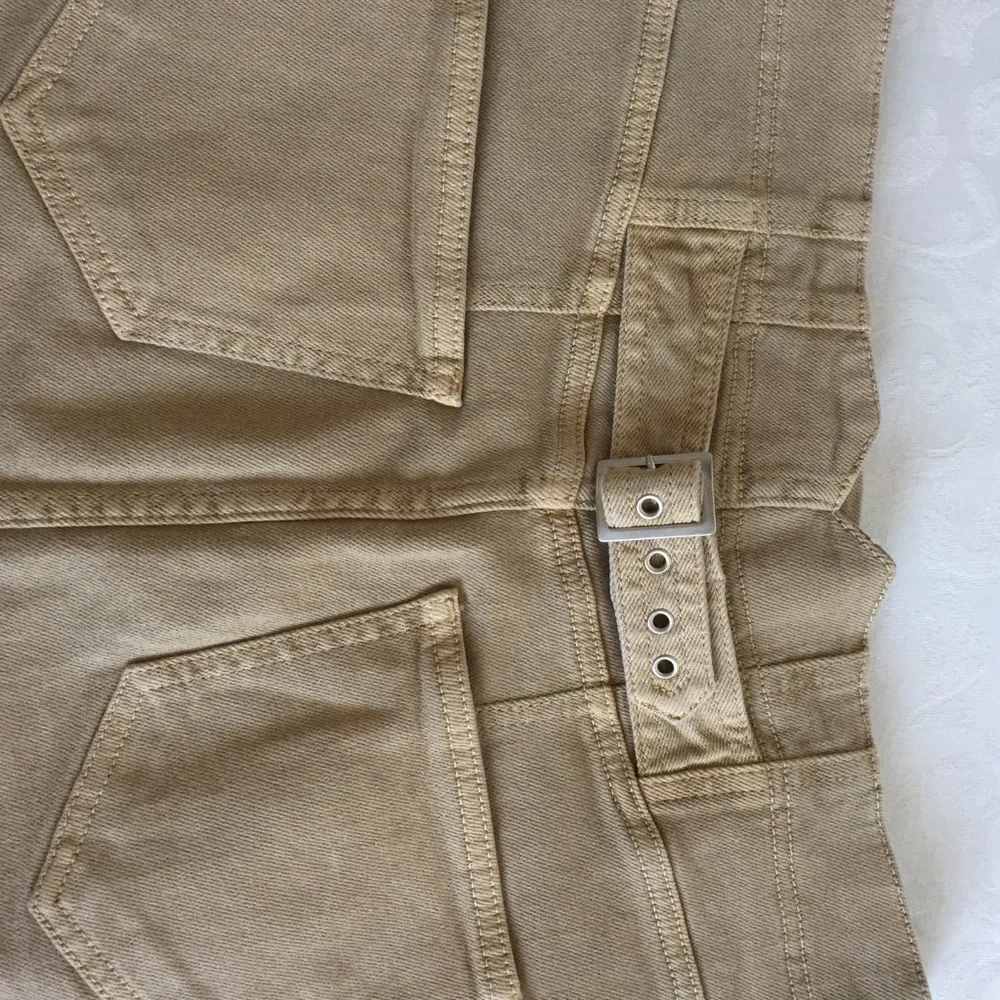 Free people brown denim skirt